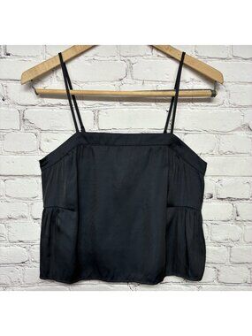 NWT House Of Harlow 1960 Black Babydoll Romantic Adjustable Flowy Tank Top S